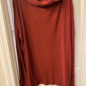 We the Free cowl neck open back sweater